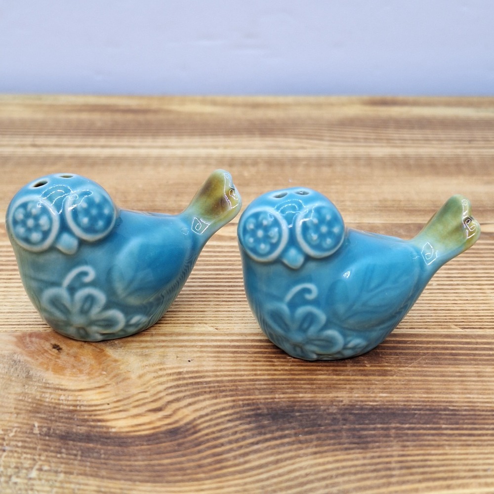 Teal‎ Owls Salt & Pepper Shakers Set